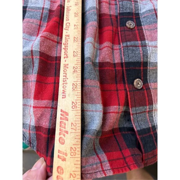 Duluth flannel shirt men’s M red/gray checkered rn#106803 - Picture 5 of 5